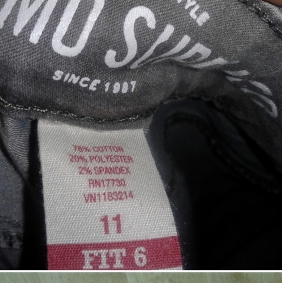 Mossimo Supply co denim legging stretch spandex jeans gray sz 11 fit 6 - Picture 5 of 8